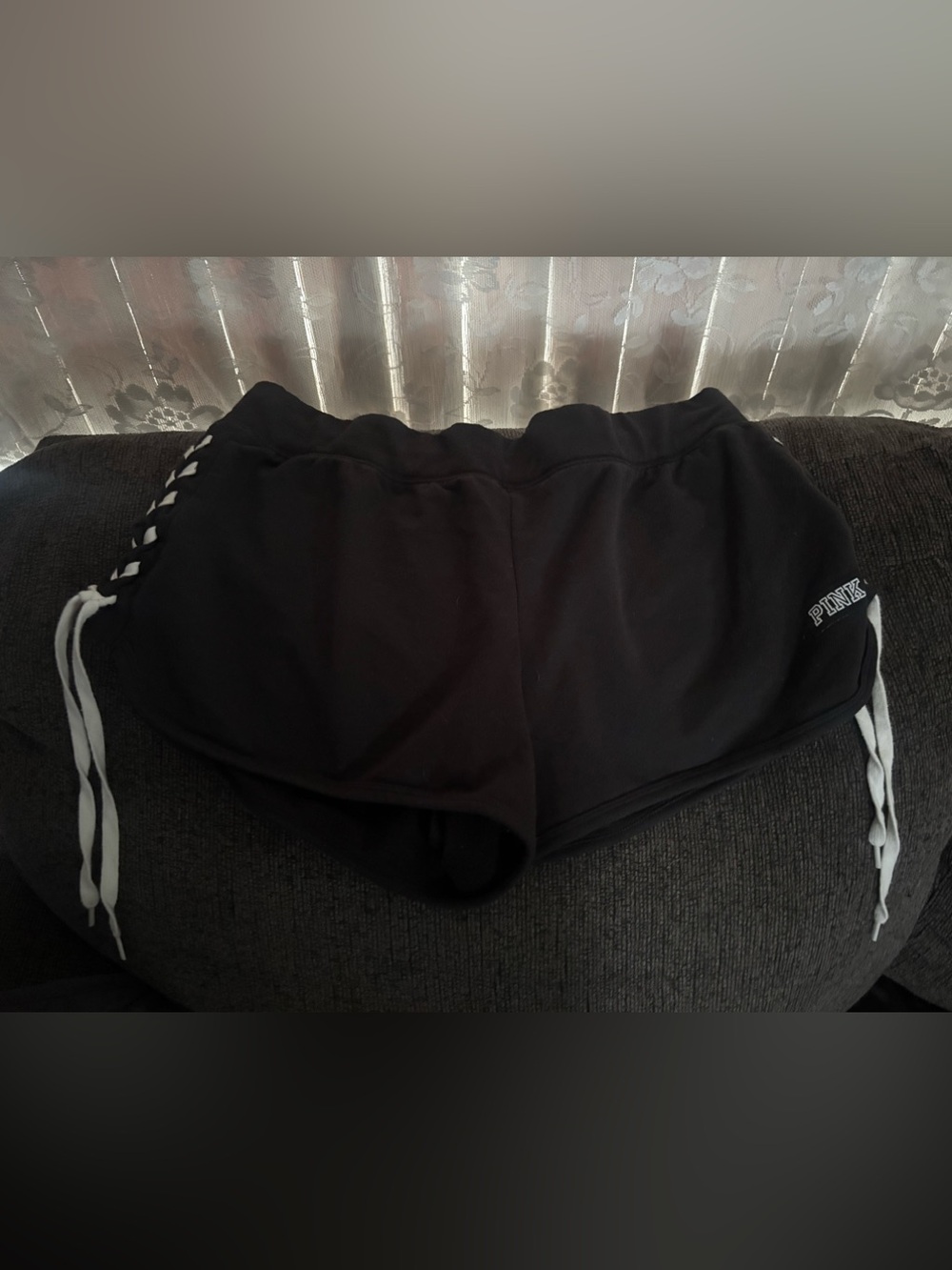 ❤️ PINK Victoria's Secret Sexy Black  Stretch Shorts Large ❤️